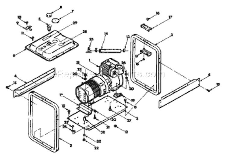 Page B Diagram and Parts List for 9063-0 L4003 Briggs and Stratton Generator